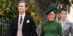 windsor, england   october 12  james matthews and pippa middleton attend the wedding of princess eugenie of york and jack brooksbank at st georges chapel in windsor castle on october 12, 2018 in windsor, england  photo by poolsamir husseinwireimage