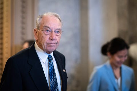 washington, dc   april 7 sen chuck grassley r ia leaves the senate chamber at the us capitol on april 7, 2022 in washington, dc the full senate voted today to confirm the nomination of supreme court nominee judge ketanji brown jackson with a vote of 53 47 photo by drew angerergetty images