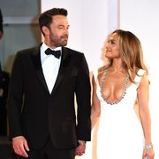 venice, italy   september 10 ben affleck and jennifer lopez attend the red carpet of the movie the last duel during the 78th venice international film festival on september 10, 2021 in venice, italy photo by dominique charriauwireimage