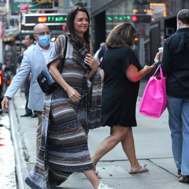 new york, ny   july 20 katie holmes is seen on july 20, 2022 in new york photo by megagc images