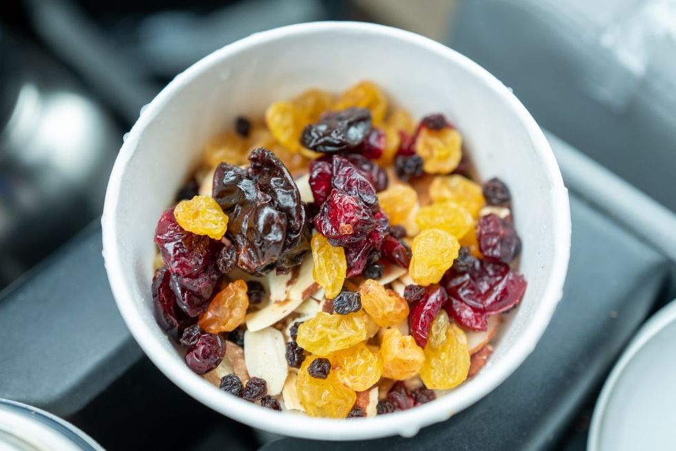 oatmeal from starbucks cafe with dried fruit, moraga, california, january 15, 2022 photo courtesy sftm photo by gadogetty images