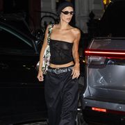 new york, new york   july 21 editors note image contains partial nudity bella hadid is seen in noho on july 21, 2022 in new york city photo by gothamgc images