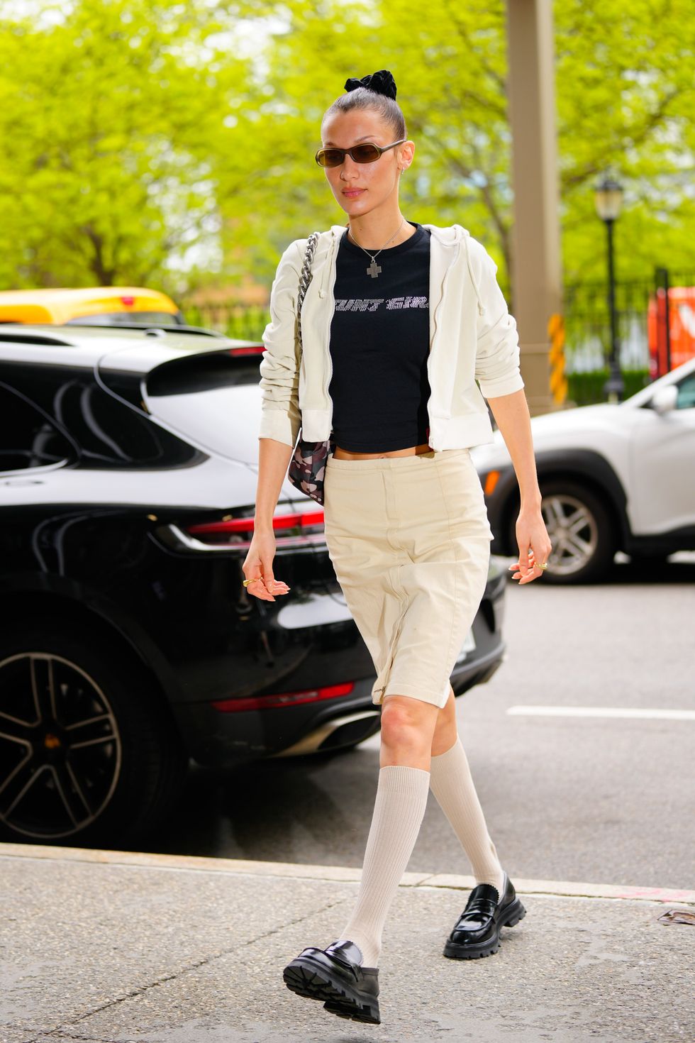 new york, new york   may 10 bella hadid is seen on may 10, 2022 in new york city photo by gothamgc images