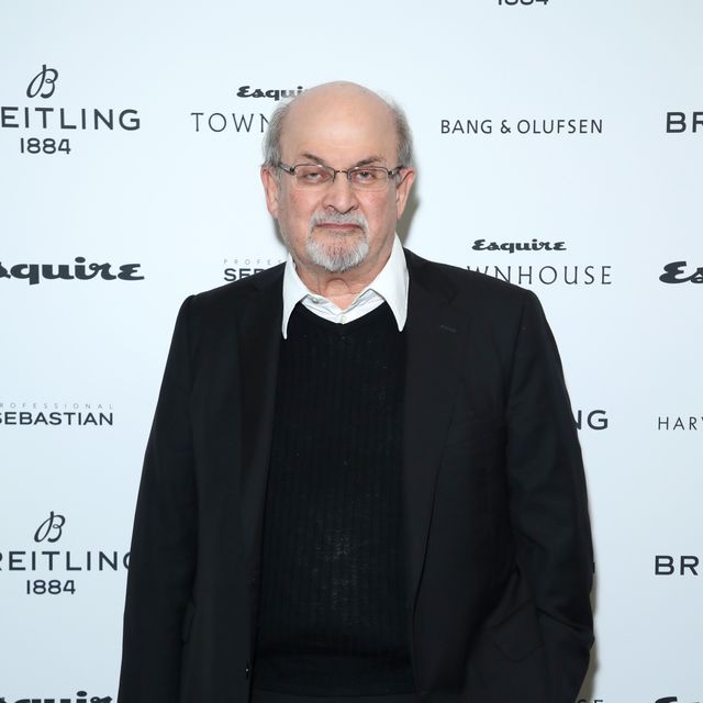london, england   october 18 salman rushdie attends esquire townhouse on october 18, 2019 in london, england photo by mike marslandwireimage