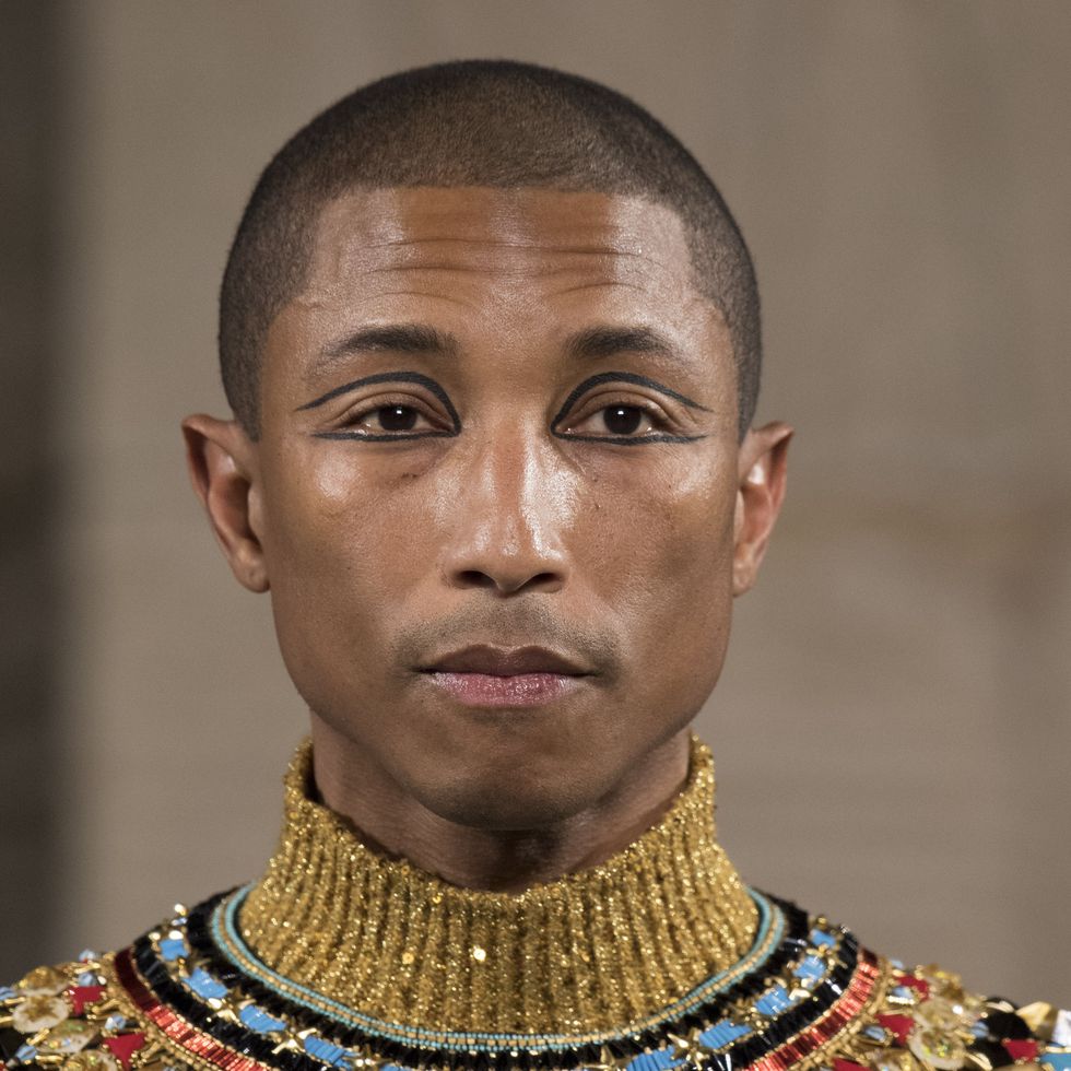 new york, new york   december 04 pharrell williams walks the runway at chanel metiers dart 20182019 fashion show at the metropolitan museum of art on december 04, 2018 in new york city photo by victor virgilegamma rapho via getty images
