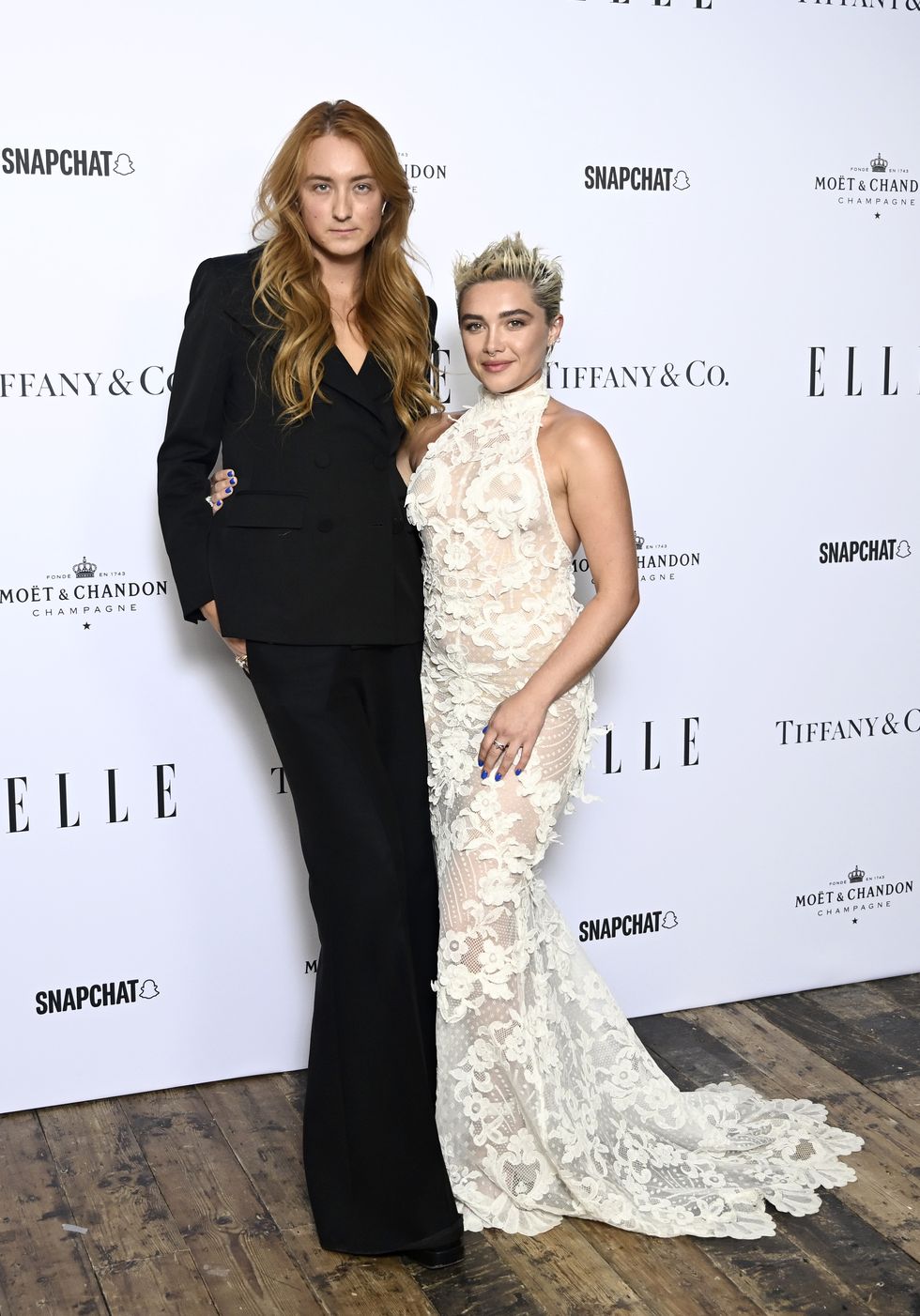 london, england september 05 harris reed and florence pugh attend the elle style awards 2023 at the old sessions house on september 05, 2023 in london, england photo by gareth cattermolegetty images