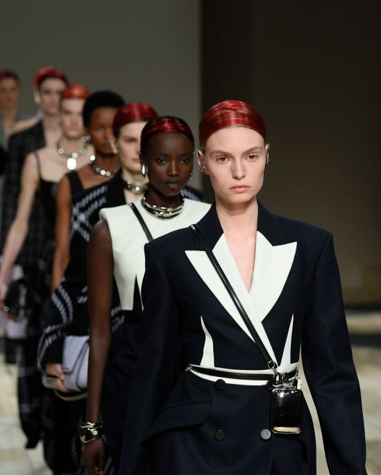 paris, france   march 02 editorial use only models walk the runway during the alexander mcqueen as part of paris fashion week womenswear fallwinter 20202021 on march 02, 2020 in paris, france photo by kristy sparowgetty images