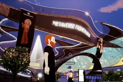 unspecified   march 25 general view of the metaverse fashion week on march 25, 2022 in unspecified, unspecified the metaverse fashion week mvfw is hosted by decentraland virtual world and is the first experimental virtual fashion week  photo by vittorio zunino celottogetty images