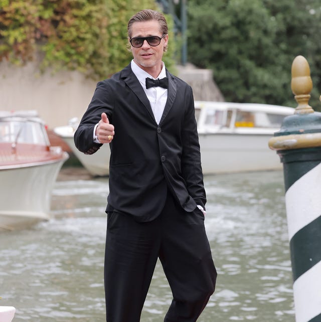 venice, italy   september 08 brad pitt arrives at the hotel excelsior during the 79th venice international film festival on september 08, 2022 in venice, italy photo by victor boykogetty images