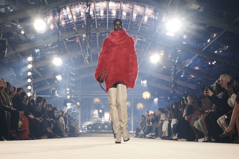 paris, france   march 03 editorial use only   for non editorial use please seek approval from fashion house adut akech walks the runway during the isabel marant  womenswear fallwinter 2022 2023 show as part of paris fashion week on march 03, 2022 in paris, france photo by peter whitegetty images