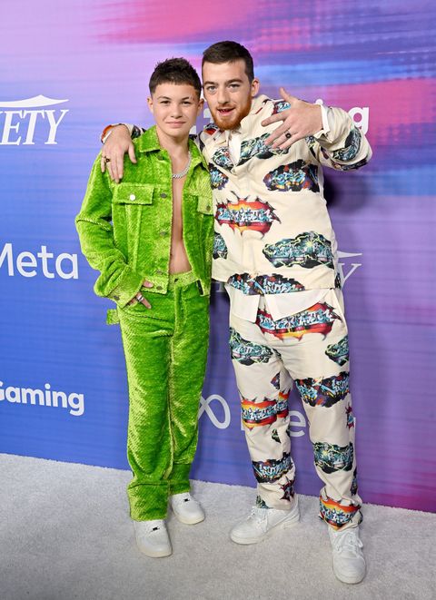 hollywood, california   august 11 javon walton and angus cloud attend varietys 2022 power of young hollywood celebration presented by facebook gaming on august 11, 2022 in hollywood, california photo by axellebauer griffinfilmmagic