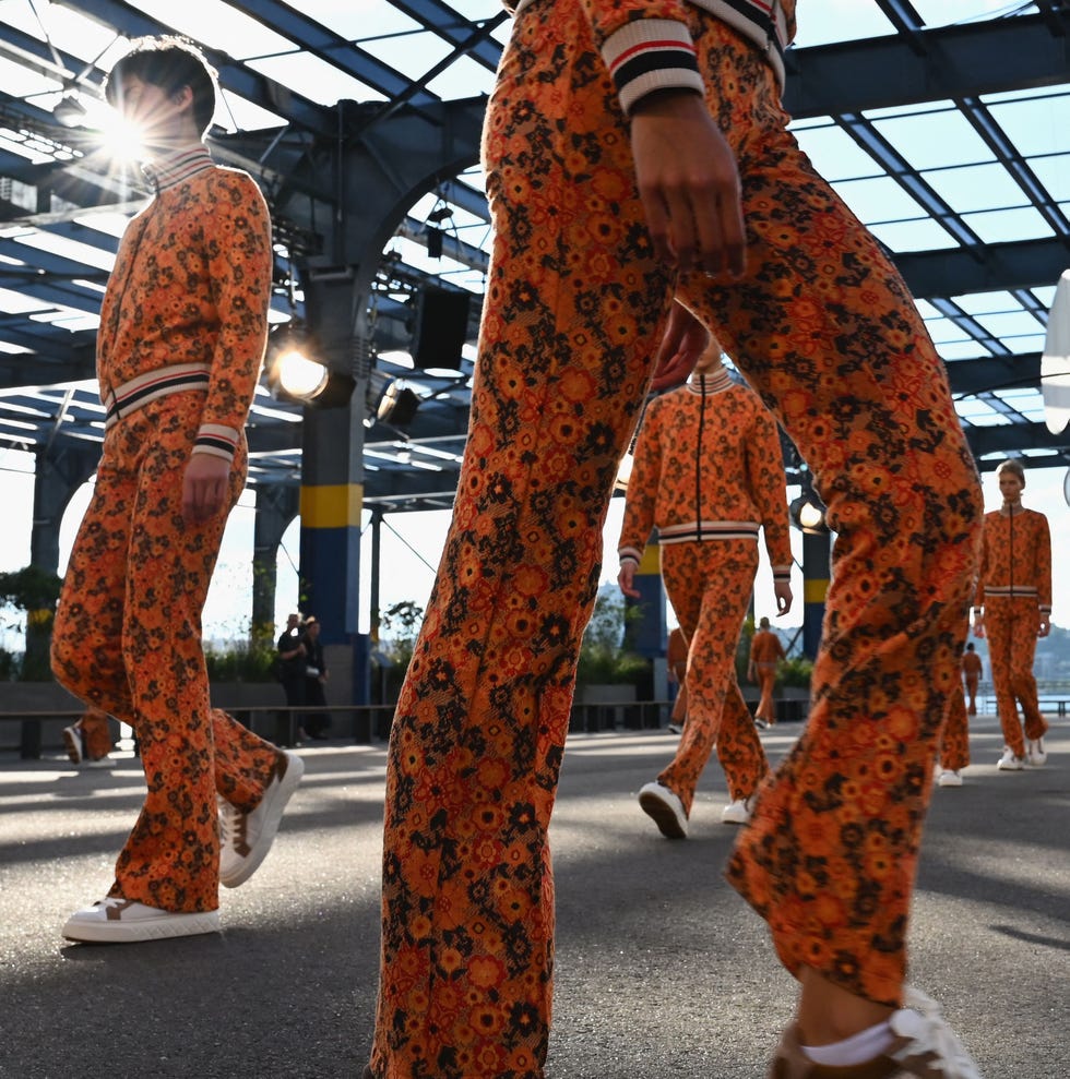 models rehearse on the runway for the tory burch springsummer 2023 fashion show during new york fashion week in new york on september 13, 2022 photo by angela weiss  afp photo by angela weissafp via getty images