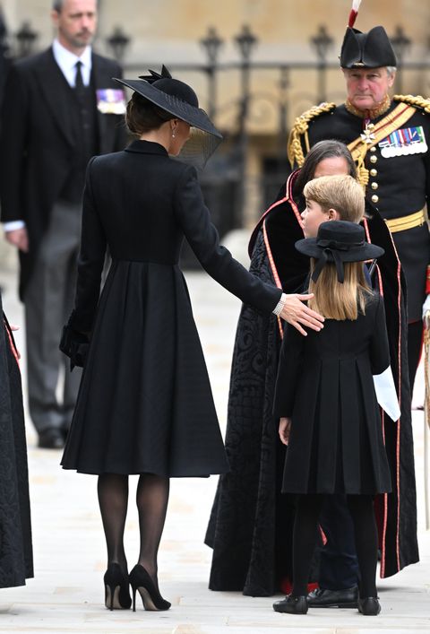 Prince George and Princess Charlotte at Queen Elizabeth II's State Funeral