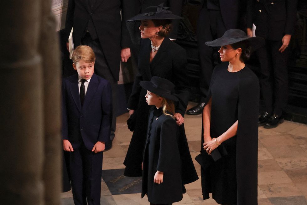 princess charlotte prince george queen elizabeth funeral