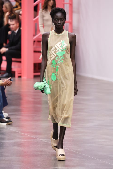 milan, italy september 21 a model walks the runway at the fendi fashion show during milan fashion week womenswear spring summer 2023 on september 21, 2022 in milan, italy photo by pietro dapranogetty images