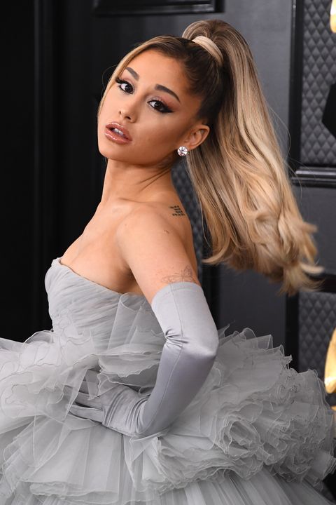 los angeles, ca january 26 ariana grande arrives at the 62nd annual grammy awards at the staples center on january 26, 2020 in los angeles, california photo by steve granitzwireimage