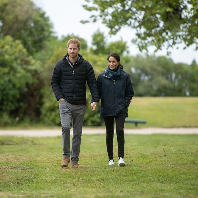 wellington, new zealand   october 29 prince harry, duke of sussex and meghan, duchess of sussex attend totaranui campground in the abel tasman national park on october 29, 2018 in wellington, new zealand they arrived by military helicopters where they were greeted by kaumatua, had lunch, and walked with takaka department of conservation area manager andrew lamason along the golden sand beach  the days events where cut short due to bad weather the duke and duchess of sussex are on their official 16 day autumn tour visiting cities in australia, fiji, tonga and new zealand photo by robert kitchin   poolgetty images