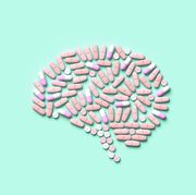 brain shaped with medication