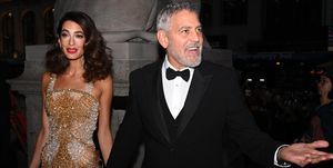 actor george clooney and his wife british lebanese lawyer amal alamuddin clooney, co founders of the clooney foundation for justice, arrive for the albie awards at the new york public library in new york, september 29, 2022 photo by timothy a clary  afp photo by timothy a claryafp via getty images