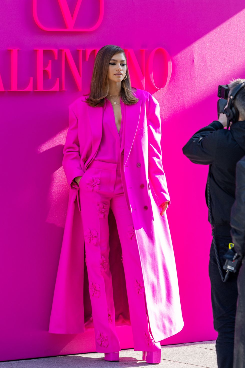 Zendaya Wore A Dangerously Low-Cut Dress At Paris Fashion Week