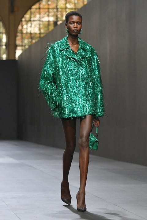 paris, france october 02 editorial use only for non editorial use please seek approval from fashion house a model walks the runway during the valentino womenswear springsummer 2023 show as part of paris fashion week on october 02, 2022 in paris, france photo by dominique charriauwireimage