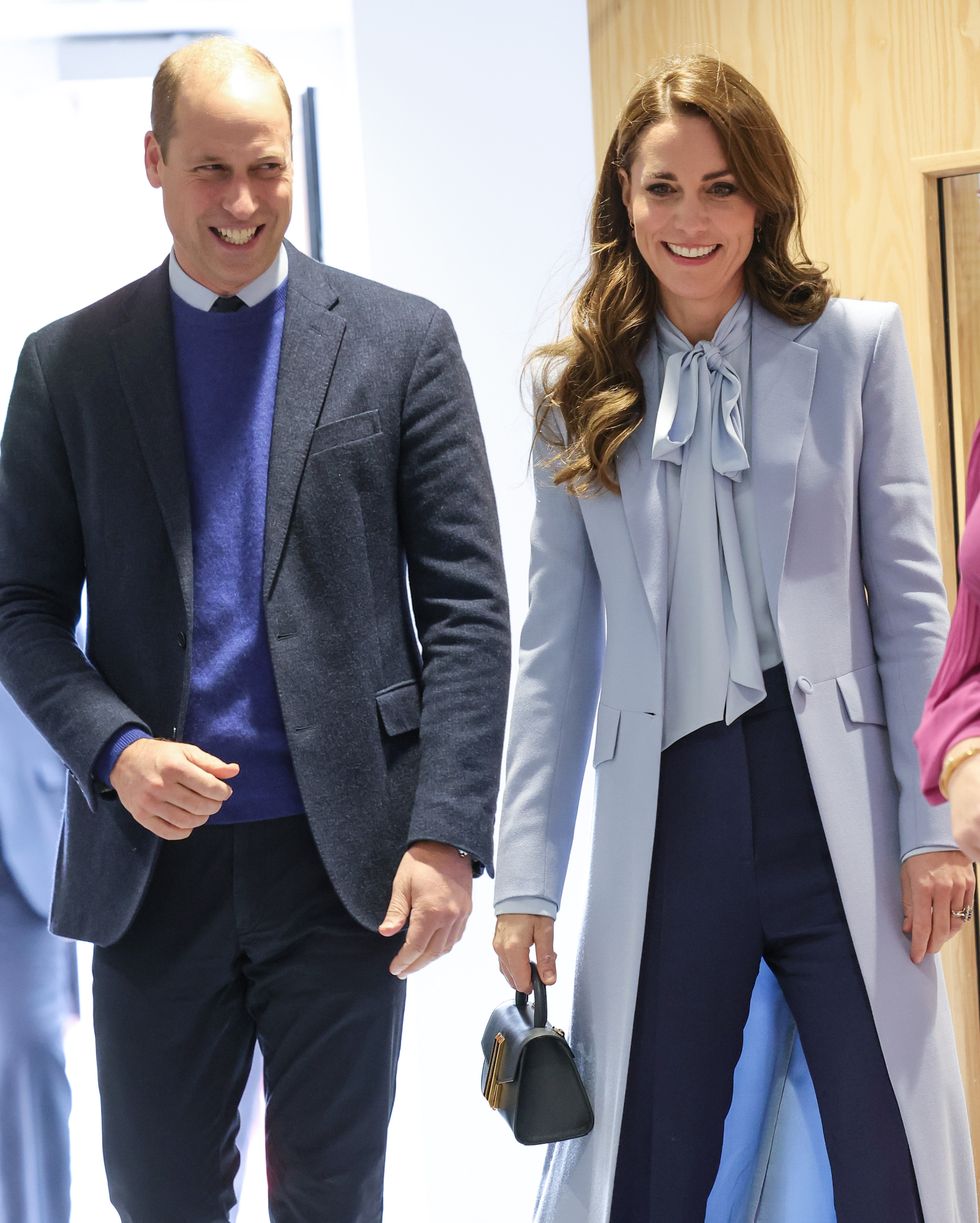 belfast, northern ireland   october 06 prince william, prince of wales and catherine, princess of wales smile during their visit to the pips public initiative for prevention of suicide and self harm charity on october 06, 2022 in belfast, northern ireland photo by chris jackson   poolgetty images