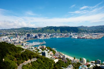 new zealands capital city wellington, the cbd and harbour