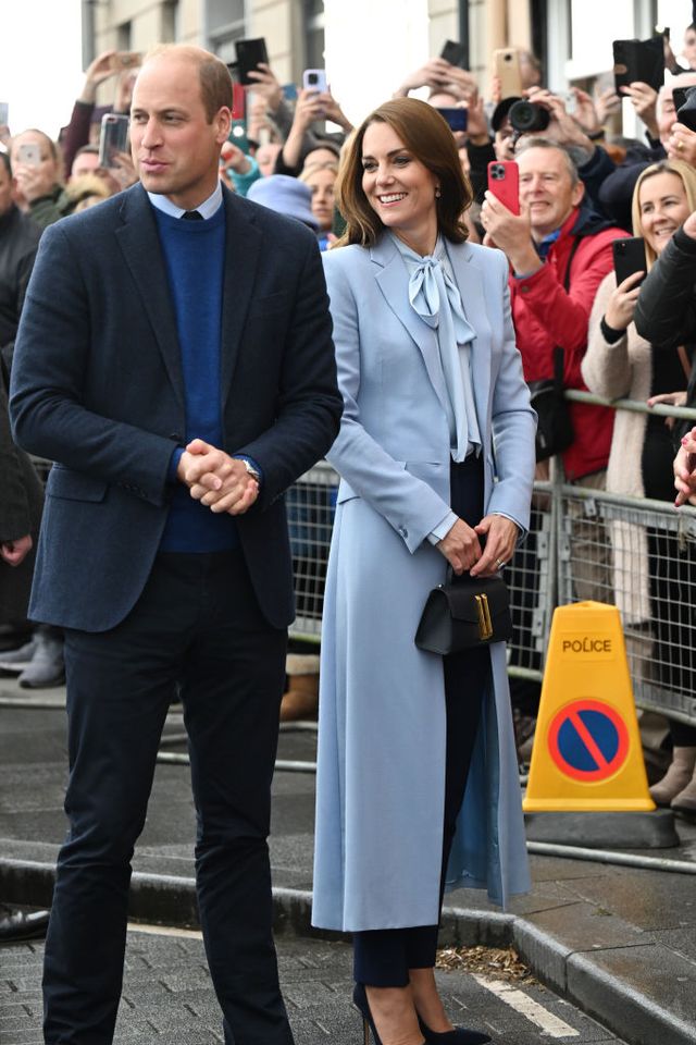 Princess of Wales goes for monochrome blue in Northern Ireland