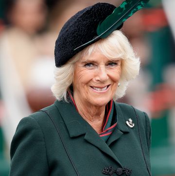 aldershot, united kingdom   may 01 embargoed for publication in uk newspapers until 24 hours after create date and time camilla, duchess of cornwall in her role as royal colonel, 4th battalion the rifles attends a rifles medals parade at normandy barracks on may 1, 2019 in aldershot, england photo by max mumbyindigogetty images