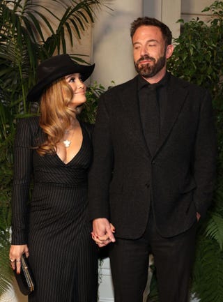 san marino, california october 13 l r jennifer lopez and ben affleck attend the ralph lauren ss23 runway show at the huntington library, art collections, and botanical gardens on october 13, 2022 in san marino, california photo by amy sussmangetty images