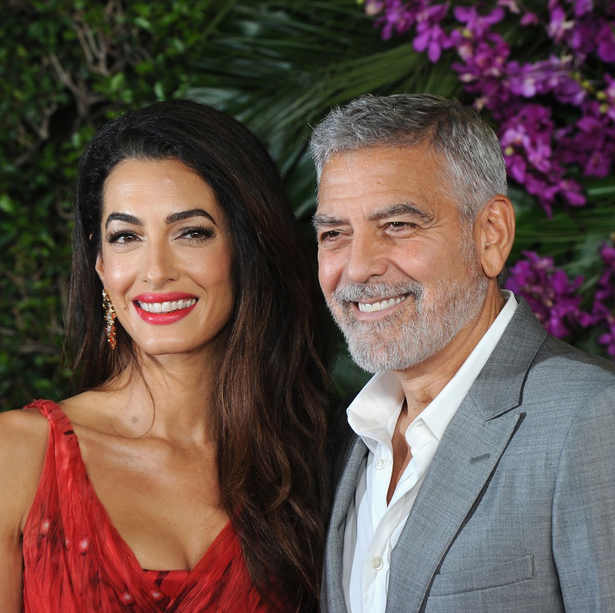 los angeles, ca   october 17  george clooney and his wife amal clooney attend the premiere of universal pictures ticket to paradise held at regency village theatre on october 17, 2022 in los angeles, california  photo by albert l ortegagetty images