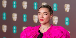 london, united kingdom   february 02, 2020 florence pugh attends the ee british academy film awards ceremony at the royal albert hall on 02 february, 2020 in london, england