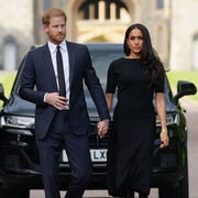 The Prince and Princess of Wales Accompanied By The Duke And Duchess Of Sussex Greet Wellwishers Outside Windsor Castle windsor, england september 10 catherine, princess of wales, prince william, prince of wales, prince harry, duke of sussex, and meghan, duchess of sussex on the long walk at windsor castle on september 10, 2022 in windsor, england crowds have gathered and tributes left at the gates of windsor castle to queen elizabeth ii, who died at balmoral castle on 8 september, 2022 photo by kirsty oconnor wpa poolgetty images