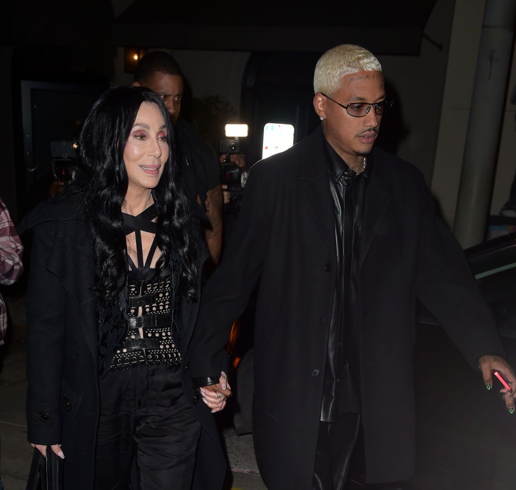 los angeles, ca   november 2 cher and alexander edwards are seen on november 2, 2022 in los angeles, california  photo by zerojackstar maxgc images