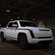 lordstown motors, unveils their new electric pickup truck endurance in lordstown, ohio, on october 15, 2020 the old gm factory has been acquired by lordstown motors, an electric truck startup   workers at the general motors factory in lordstown, ohio, listened when us president donald trump said companies would soon be booming but two years after that 2017 speech, the plant closed gms shuttering of the factory was a blow to the mahoning valley region of the swing state crucial to the november 3 presidential election, which has dealt with a declining manufacturing industry for decades and, like all parts of the us, is now menaced by the coronavirus photo by megan jelinger  afp photo by megan jelingerafp via getty images