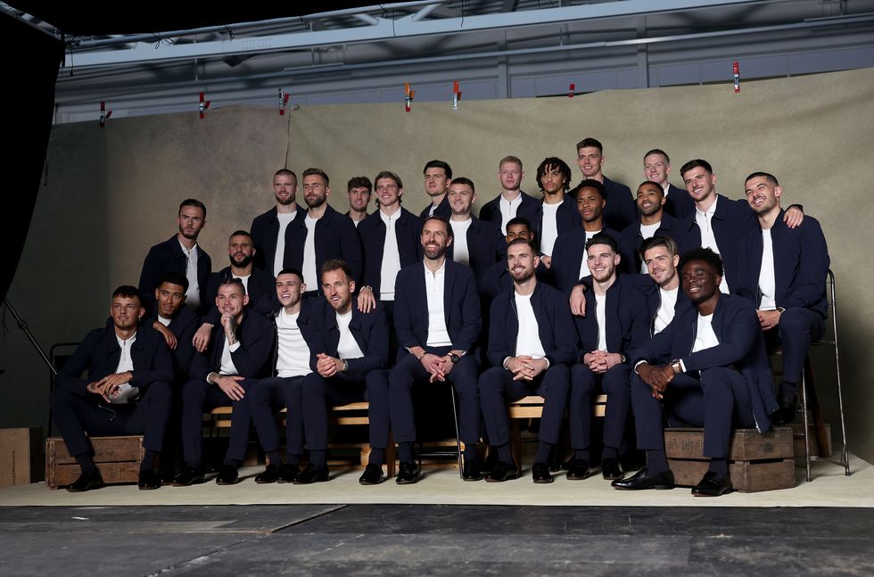 burton upon trent, england   november 14 the england squad pose for a photograph at st georges park on november 14, 2022 in burton upon trent, england photo by eddie keogh   the fa  marks  spencers via getty images