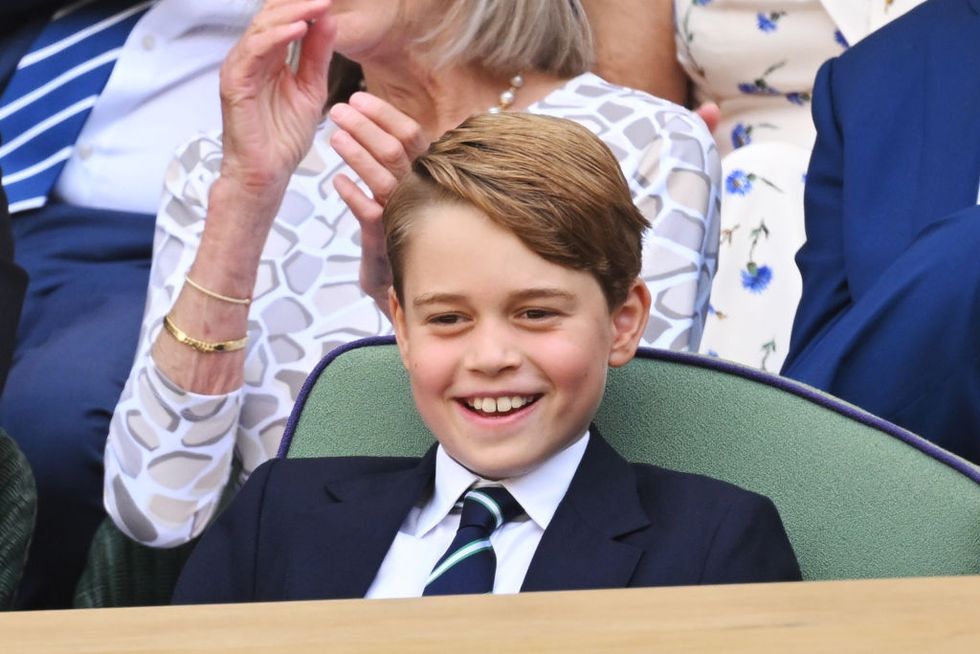 london, england   july 10 prince george of cambridge attends the wimbledon mens singles final at the all england lawn tennis and croquet club on july 10, 2022 in london, england photo by karwai tangwireimage