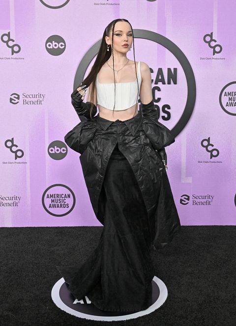 los angeles, california   november 20 editorial use only dove cameron attends the 2022 american music awards at microsoft theater on november 20, 2022 in los angeles, california photo by axellebauer griffinfilmmagic