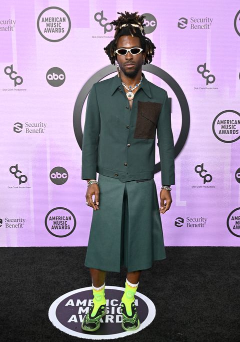 los angeles, california   november 20 editorial use only saint jhn attends the 2022 american music awards at microsoft theater on november 20, 2022 in los angeles, california photo by axellebauer griffinfilmmagic