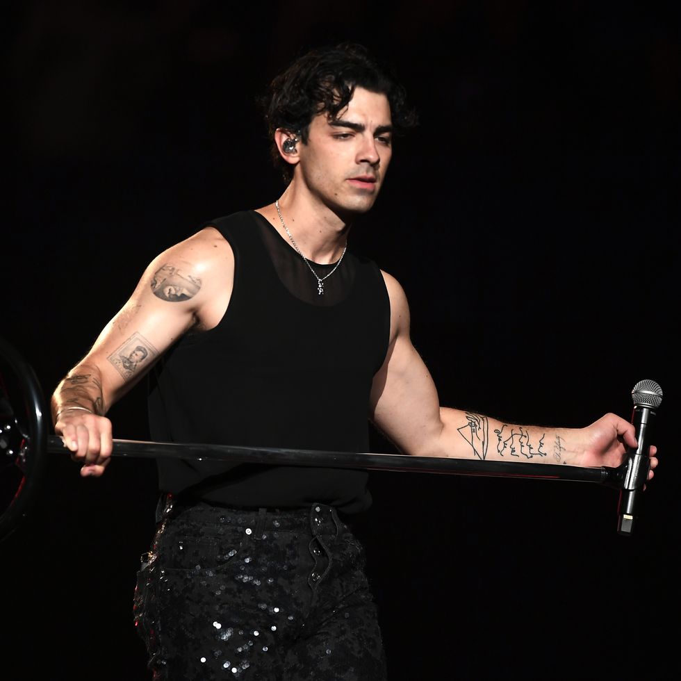 las vegas, nevada september 08 joe jonas of jonas brothers performs during a stop of the groups five albums one night the world tour at mgm grand garden arena on september 08, 2023 in las vegas, nevada photo by bryan steffygetty images