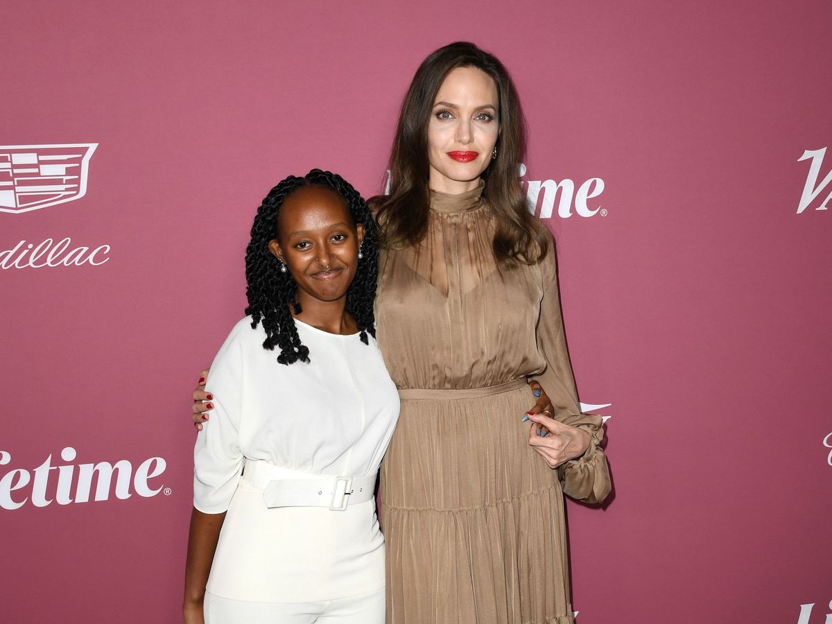 Angelina Jolie's daughter Zahara, 18, is nearly as tall as her famous mom  in rare sighting of duo at NYC airport