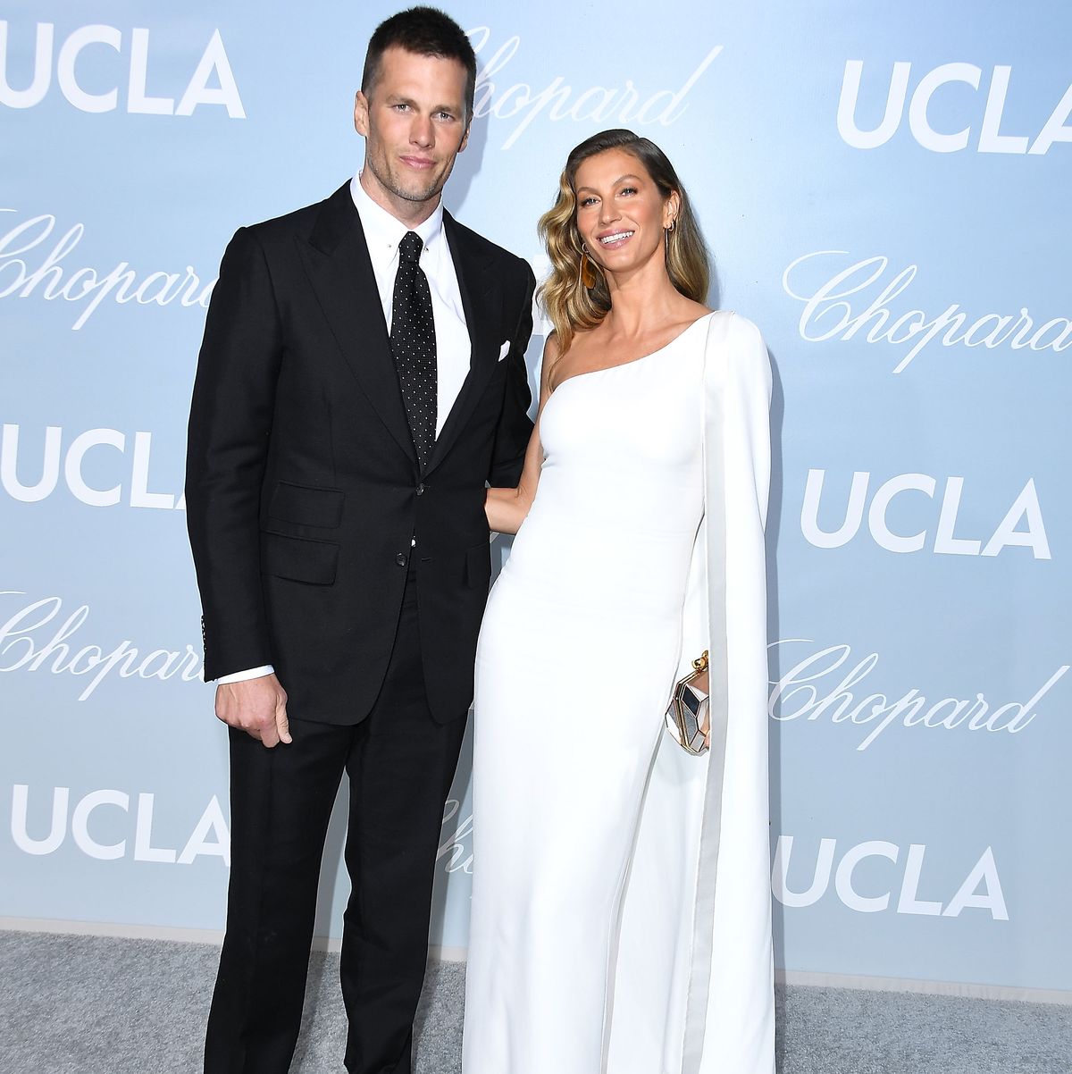 los angeles, california   february 21  tom brady and gisele bündchen arrive at the hollywood for science gala at private residence on february 21, 2019 in los angeles, california photo by steve granitzwireimage
