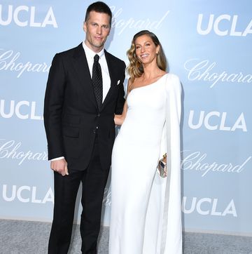 los angeles, california   february 21  tom brady and gisele bündchen arrive at the hollywood for science gala at private residence on february 21, 2019 in los angeles, california photo by steve granitzwireimage
