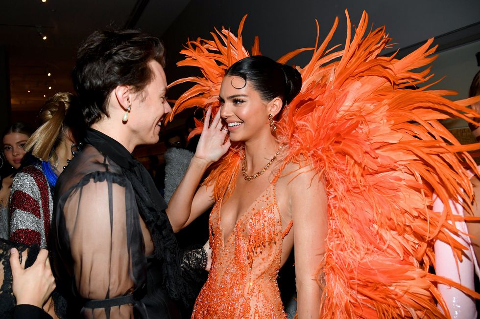 new york, new york   may 06  exclusive coverage, special rates apply harry styles and kendall jenner attend the 2019 met gala celebrating camp notes on fashion at metropolitan museum of art on may 06, 2019 in new york city photo by kevin mazurmg19getty images for the met museumvogue