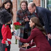 boston, massachusetts   december 01 prince william, prince of wales and catherine, princess of wales receive flowers from henry dynov teixeira as they depart greentown labs, north america’s largest clean tech incubator, where they learned more about how climate innovation is nurtured and scaled on december 01, 2022 in boston, massachusetts the prince and princess of wales are visiting the coastal city of boston to attend the second annual earthshot prize awards ceremony, an event which celebrates those whose work is helping to repair the planet during their trip, which will last for three days, the royal couple will learn about the environmental challenges boston faces as well as meeting those who are combating the effects of climate change in the area photo by chris jacksongetty images