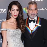 washington, dc   december 04 honoree george clooney r and amal clooney attend the 45th kennedy center honors ceremony at the kennedy center on december 04, 2022 in washington, dc photo by paul morigigetty images
