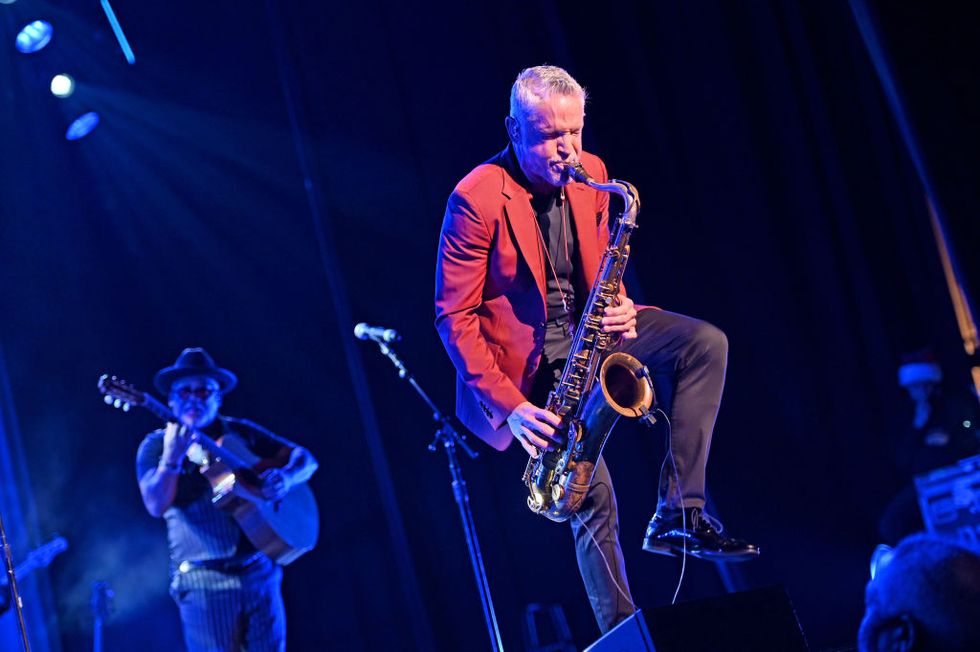 louisville, kentucky   december 12 dave koz performs at the brown theatre on december 12, 2021 in louisville, kentucky photo by stephen j cohengetty images