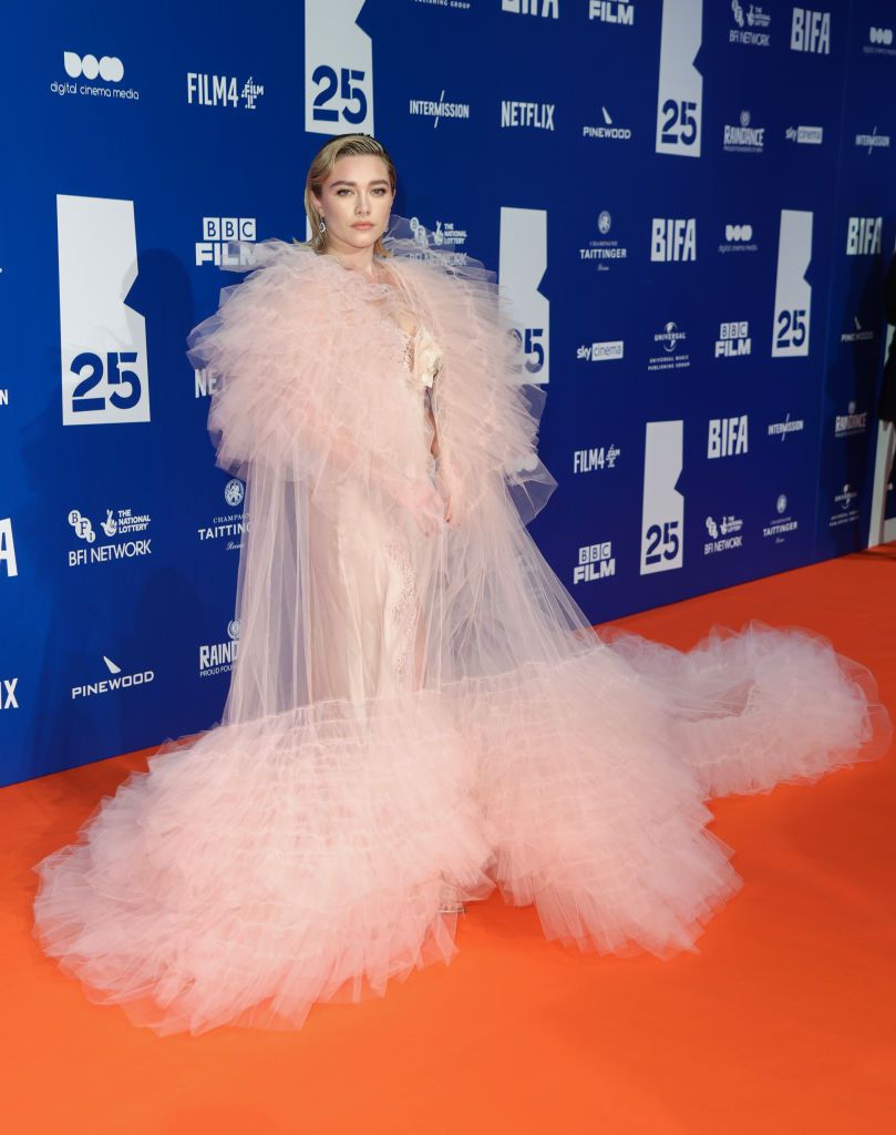 london, england   december 04 florence pugh attends the british independent film awards 2022 at old billingsgate on december 04, 2022 in london, england photo by mike marslandwireimage
