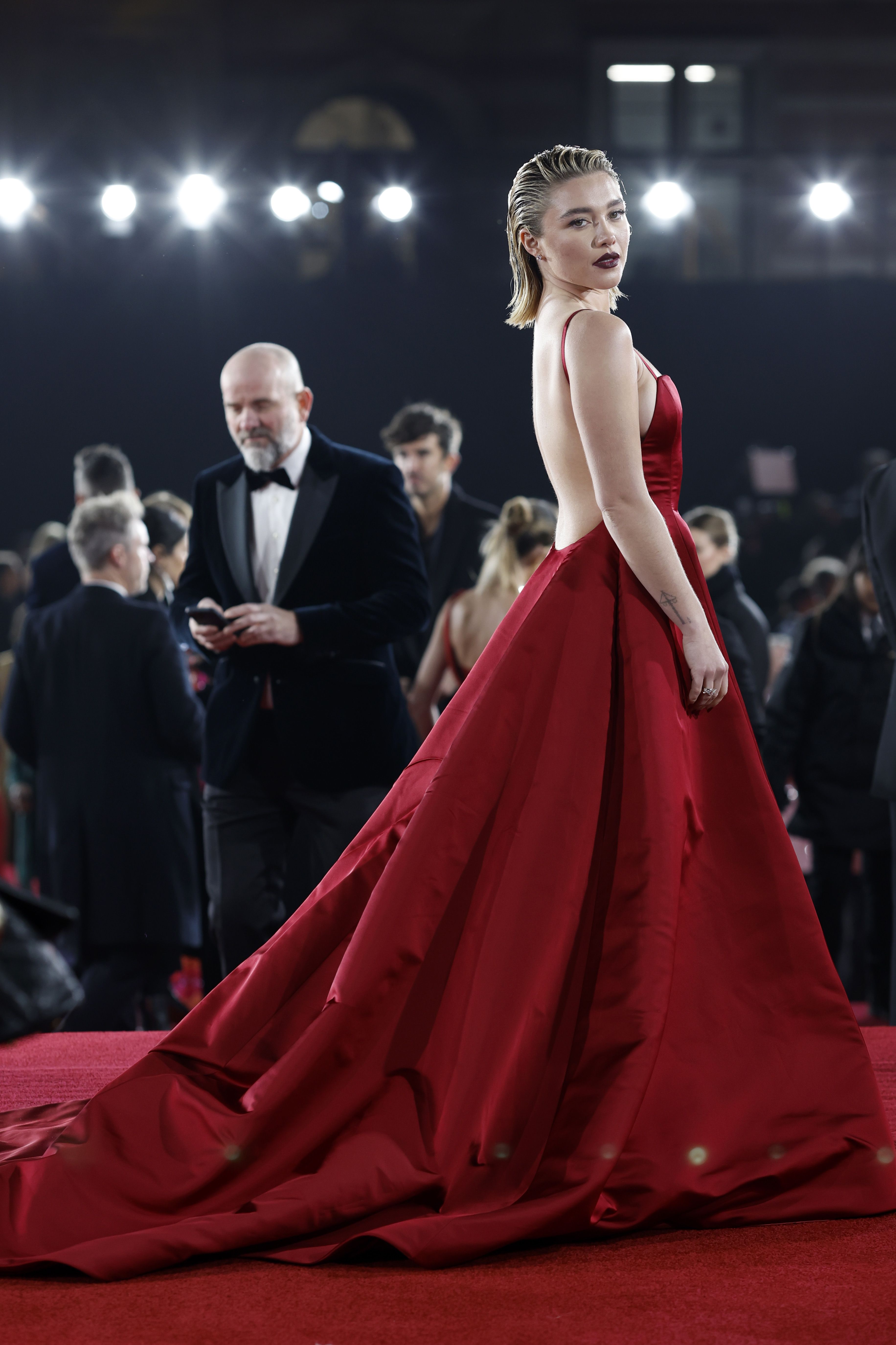 red carpet red dress