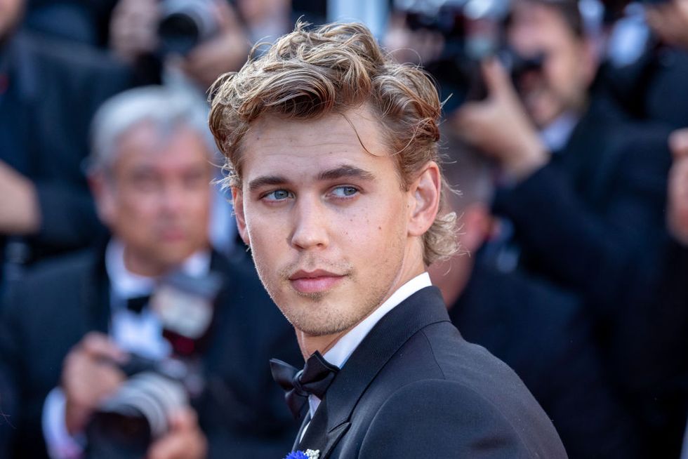 cannes, france   may 25 austin butler attends the screening of elvis during the 75th annual cannes film festival at palais des festivals on may 25, 2022 in cannes, france photo by marc piaseckifilmmagic